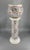 A plant stand * Large, bulbous planter with matching stand * Made of ceramic * Chintz pattern, floral embellishment *...