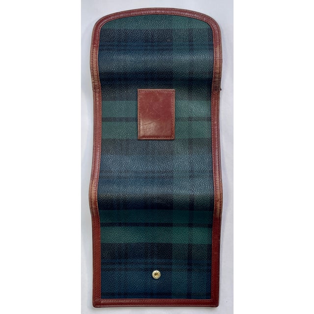 Animal Skin 1980s Ralph Lauren Black Watch Tartan Wallet With Shoulder Strap For Sale - Image 7 of 8