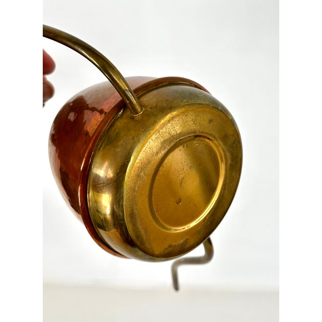 Mid Century Copper and Brass Watering Can With Bamboo Handle For Sale - Image 15 of 16