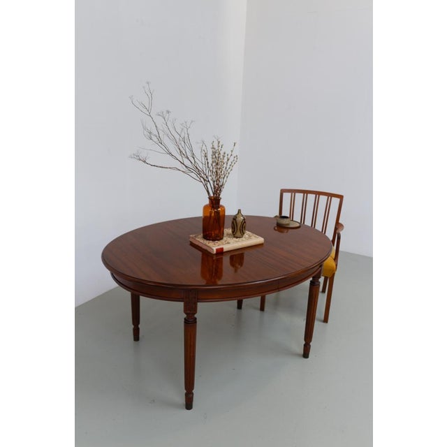 Danish Hepplewhite Oval Mahogany Dining Table from Farre Møbelfabrik, 1970s For Sale - Image 9 of 18