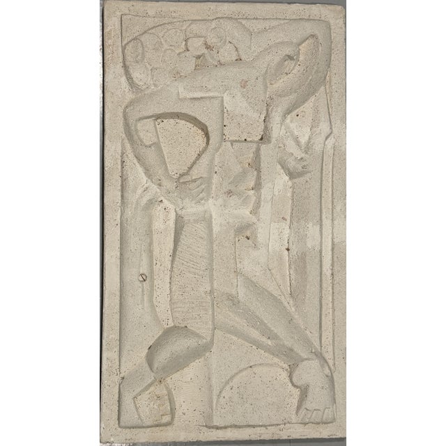 Relief Mural Sculpture with Siporex the Sower, 1970s, Plaster For Sale - Image 6 of 9