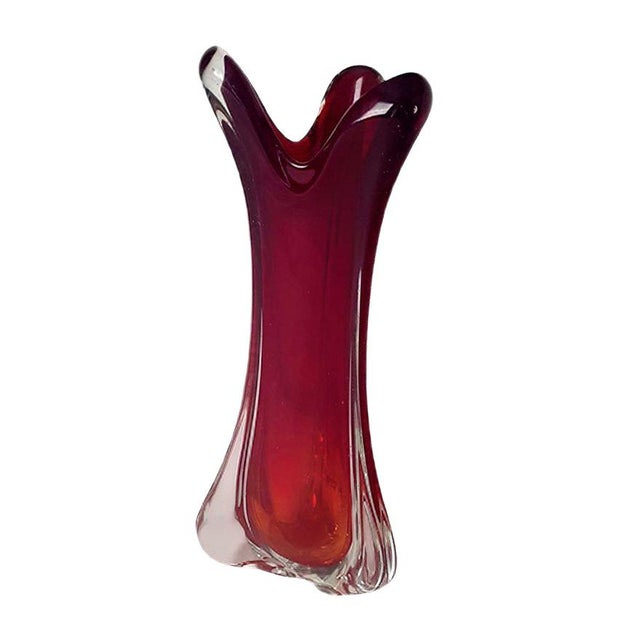 Red Submerged Vase by L. Ferro for A.VE.M., 1941 For Sale - Image 6 of 6