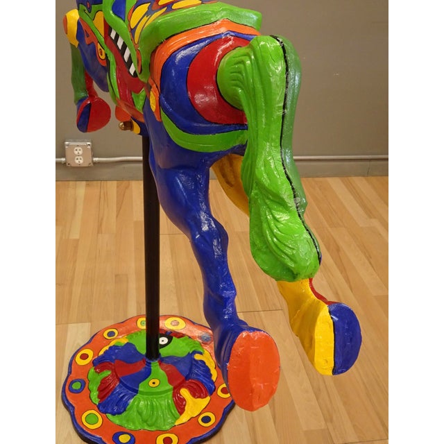 Fairground carousel horse vintage 1950s. Embossed Hecho en Mexico. Re-imagined and painted with enamels in the style of...