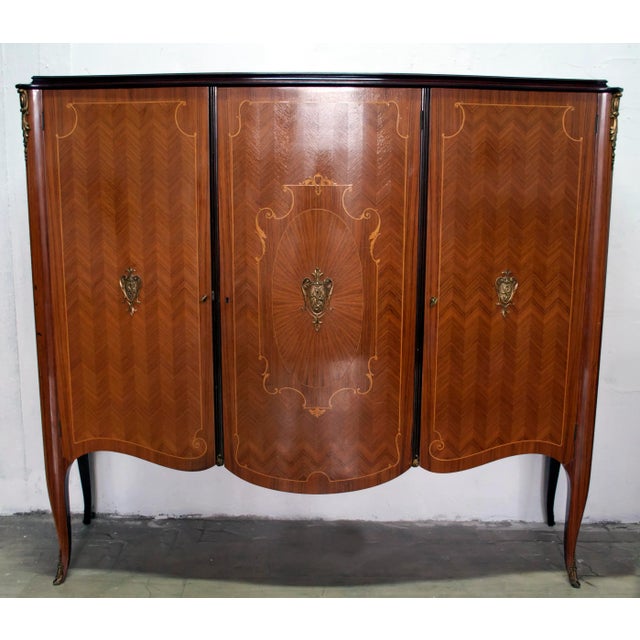 Rosewood & Cottonwood Bar Cabinet from Malberti Leopoldo, 1950s For Sale - Image 10 of 10
