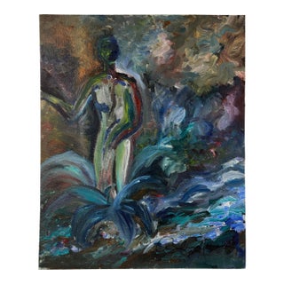 Nude in the Garden Fauvist Nude Original by Anna Norman For Sale