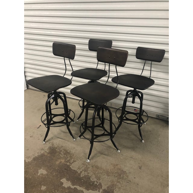 Restoration Hardware “1940’s Vintage Toledo Bar Stools” Set of 4