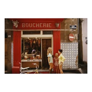 Slim Aarons 'Saint-Tropez Boucherie' Unframed Archival Pigment Print For Sale
