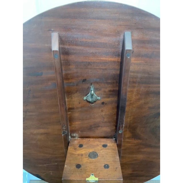 Burnt Umber 18th Century Chippendale Birdcage Tilt Top Table For Sale - Image 8 of 15
