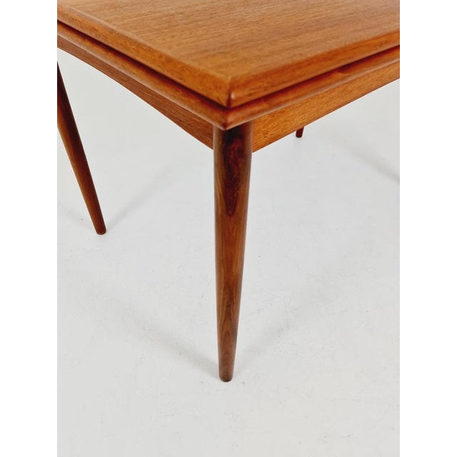 Danish Dining Table Rectangular Teak Table with Two Extension Leaves by N&R Möbler, Denmark, 1960s For Sale - Image 4 of 18