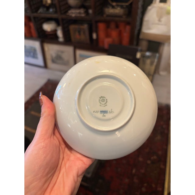 Rare Vintage Royal Copenhagen Flora Danica Porcelain Place Setting – Hand-Painted Botanical Service (5 Pieces) [Sp] For Sale - Image 9 of 12