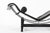 Metal Cassina Lc4 Black Leather Chaise Lounge Chair by Le Corbusier 2006 For Sale - Image 7 of 13