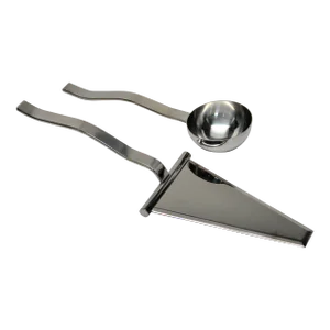 1980s Swid Powell Ettore Sottsass Reed Barton Silver Plated Dessert Serving Set- a Pair