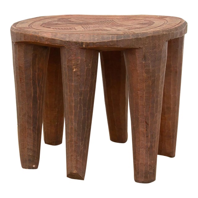 Carved Vintage Heritage Nupe Stool For Sale