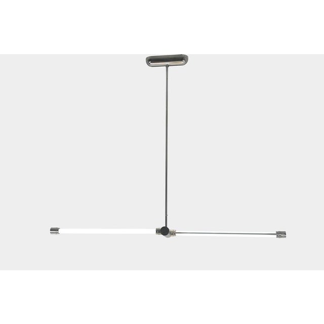 Gold Steel Pipe Hanging Lamp, Germany, 1970s For Sale - Image 8 of 8