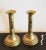 Brass Antique Brass Pushup Candlesticks For Sale - Image 8 of 8