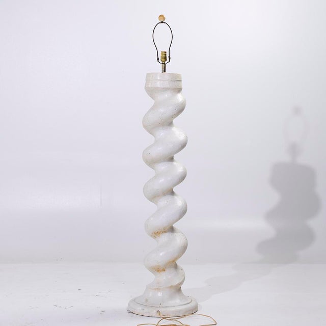 Late 20th Century Michael Taylor Plaster Floor Lamps - Pair For Sale - Image 5 of 7