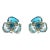 Jazmine Studs Top Pick in Light Blue, a pair For Sale