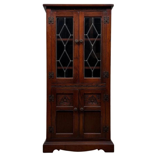 Vintage 20th Century Charm Fitted Oak Bookcase For Sale - Image 13 of 13