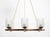 Scandinavian 6-Armed Ceiling Lamp in Teak and with Glass Shades, 1960s For Sale - Image 18 of 18