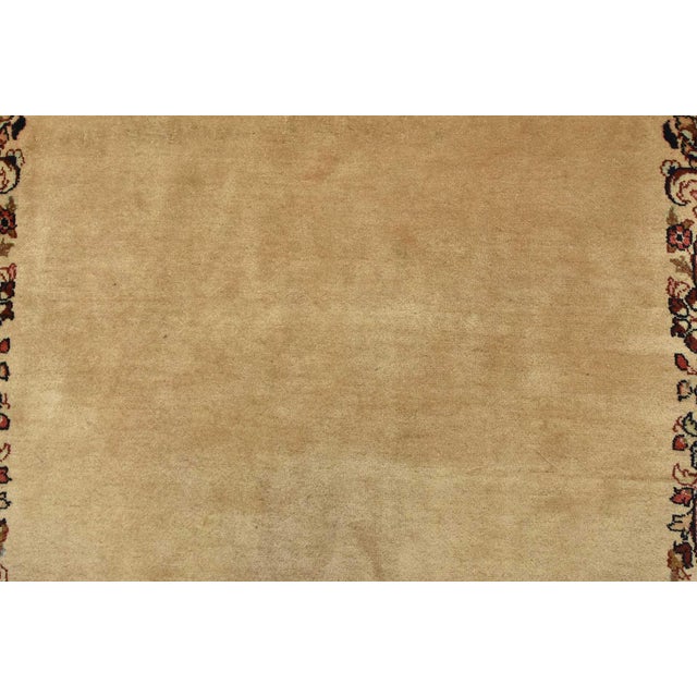 Beige Sarouk Runner 4’5” X 18’6” Beige Wool Vintage Traditional Hand-Knotted Rug For Sale - Image 8 of 14