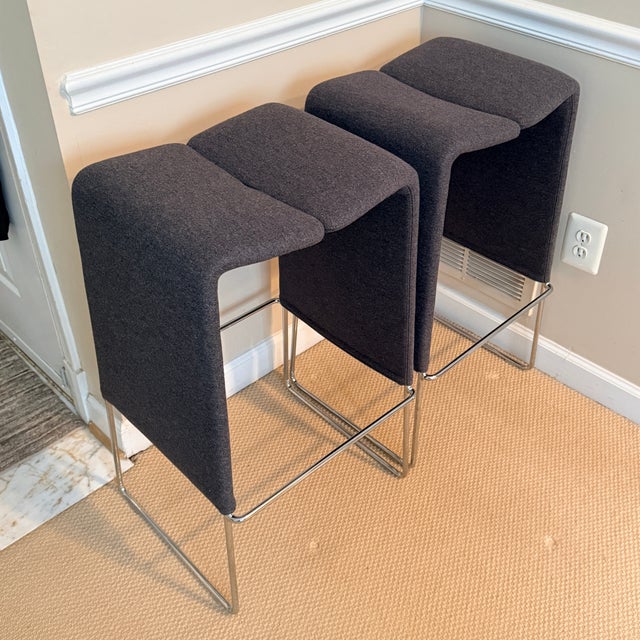 2020s Pair B&b Italia Lazy Barstools For Sale - Image 5 of 6