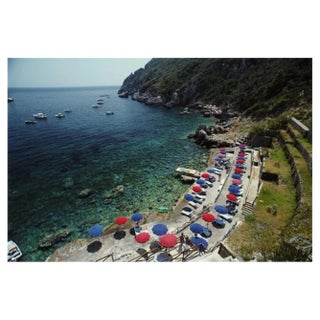 Slim Aarons, Porto Ercole Beach, Estate Stamped Photographic Print, 1991 / 2020s For Sale