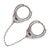 Early 21st Century Sterling Silver & Diamond Handcuff Design Earrings For Sale - Image 5 of 8