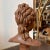 1900s Neoclassical Red Brick Patina Metal Italian Bust of a Woman For Sale - Image 6 of 10
