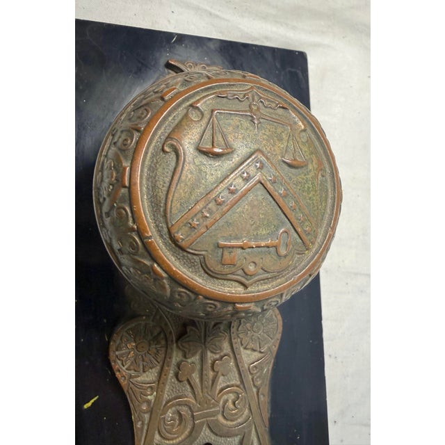 Rare Antique 1800s u.s. Treasury Seal Industrial Front Door Knob Handle Hardware For Sale - Image 10 of 10