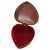 1960s Vintage Silver and Red Velvet Heart Trinket Jewelry Box For Sale - Image 5 of 7