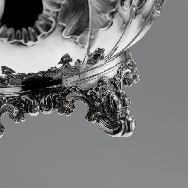 Antique Victorian Silver Tea Service, London, 1854, Set of 4 For Sale - Image 16 of 18