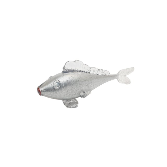 Silver Glass Fish Figurine, Czechoslovakia, 1960s For Sale - Image 8 of 15
