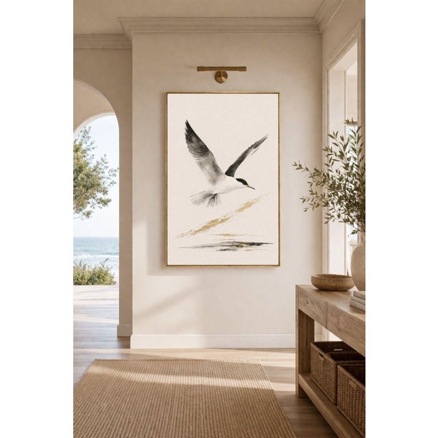 Coastal Seabird Study, Minimalist Nautical Art Print, 24″ × 36″ Reproduction For Sale - Image 4 of 10