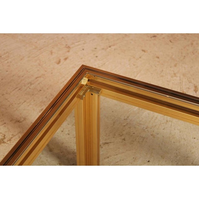 Mid-Century Coffee Table with Bevelled Edge Glass Top by Pierre Vandel, 1970s For Sale - Image 9 of 11