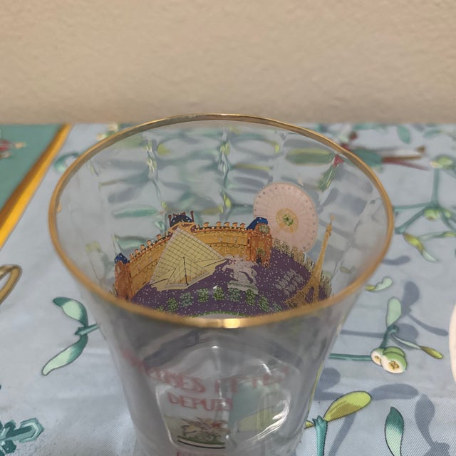 Illustration Anthropologie "Holiday in the City" Paris Decaled Juice Glass Tumbler For Sale - Image 3 of 4