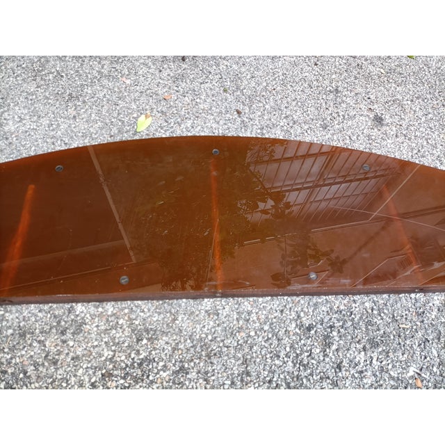 Plastic Console Shelf in Orange Acrylic Glass, 1970s For Sale - Image 7 of 8