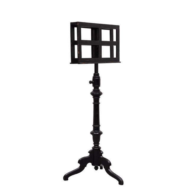 Antique Victorian Ebonized Duet Music Stand in Wood, 1880s For Sale - Image 3 of 10