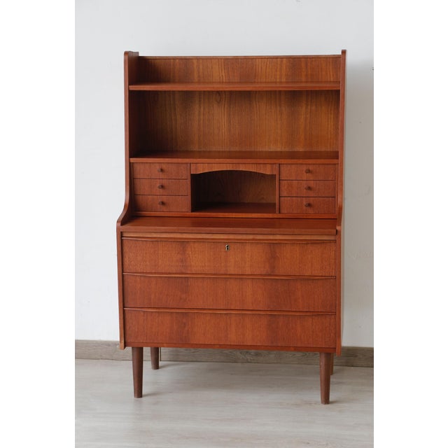 Vintage Scandinavian Teak Secretary, Denmark, 1960s For Sale - Image 18 of 18