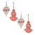 2020s Metal Ornament with Nordic Pattern (Set of 4) For Sale - Image 5 of 5