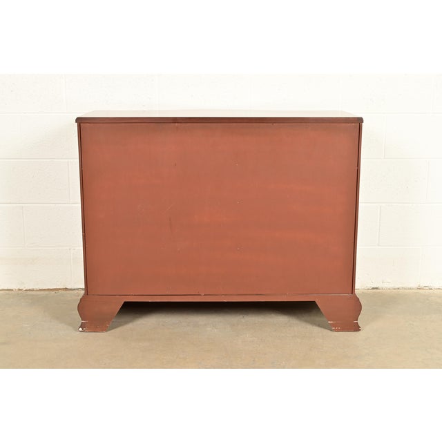 Baker Furniture Historic Charleston Chippendale Carved Mahogany Serpentine Front Dresser Chest For Sale - Image 13 of 15