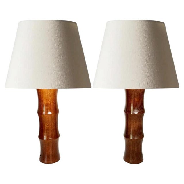 Cylindrical Wooden Table Lamps, France, 1990s, Set of 2 For Sale - Image 14 of 14