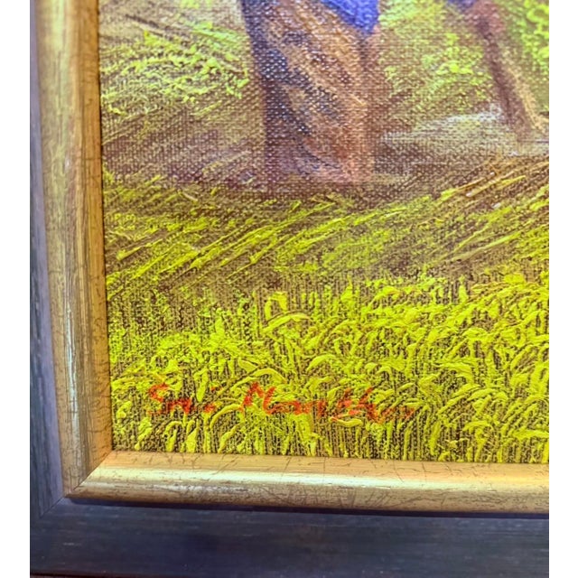 1960s Si Nguyen, Grain Harvest, 1960s, Oil on Canvas For Sale - Image 5 of 7