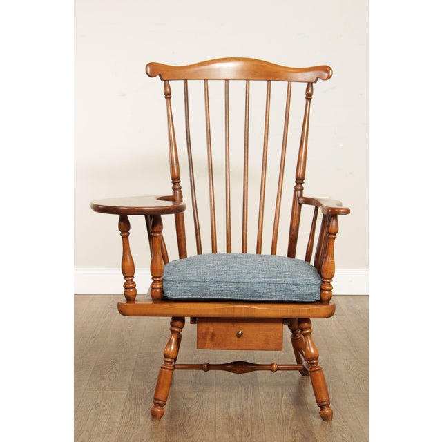Heywood Wakefield Maple Colonial Windsor Writing Chair Chairish