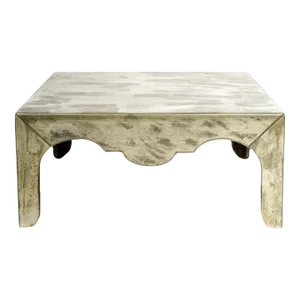 Vintage Art Deco Mirrored Glass Cocktail Table
