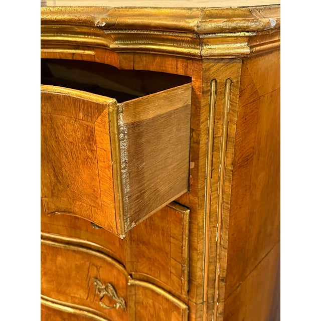 Brown 18th Century Burl Walnut Four Drawer Commode For Sale - Image 8 of 10