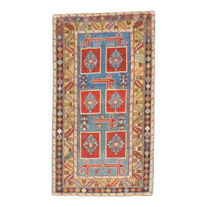 Zabihi Collection Blue Karaghashli Caucasian Rug