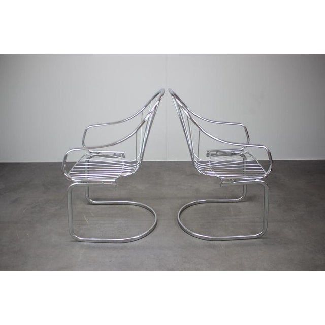 Chrome Dining Chairs by Gastone Rinaldi for Rima, Italy, 1970s, Set of 4 For Sale - Image 3 of 8