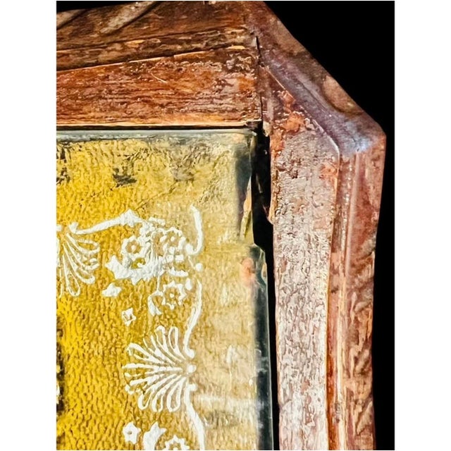 Vintage Nesting Tables Set 3-Tooled Leather Top-Queen Anne Wood-Side-End-Accent For Sale - Image 11 of 11