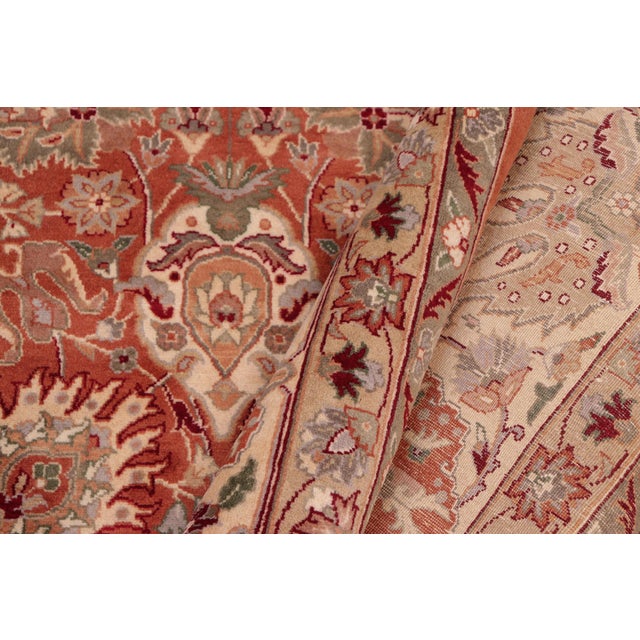 Textile Shabby Chic 1990's Pak-Persian Rust/Beige Wool Rug - 8'1'' X 10'3'' For Sale - Image 7 of 9