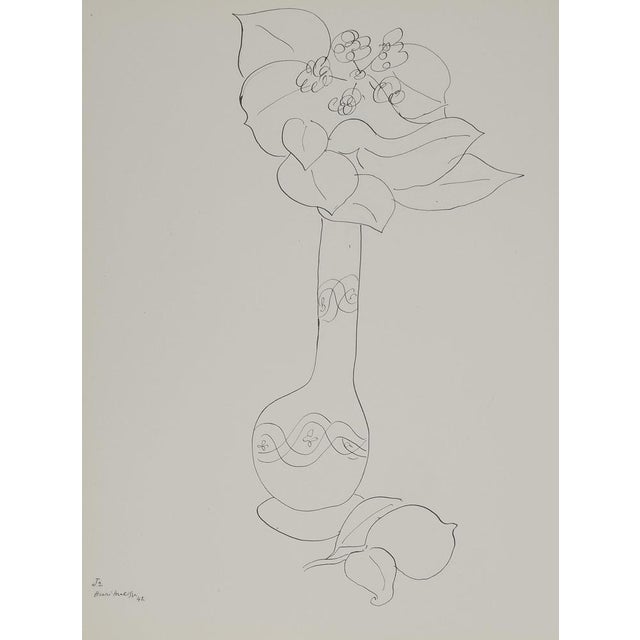 Henri Matisse (1869-1954) (after) Bouquet of Flowers with Lemon Lithograph after a drawing by the artist Signed in the...